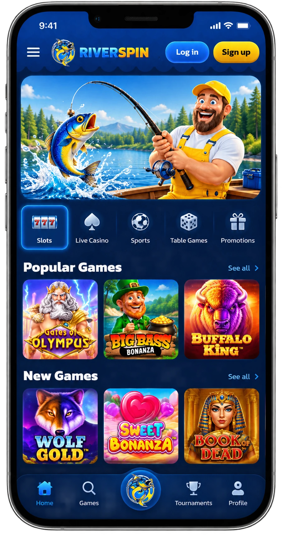 Scarica l'App di Riverspin Casino